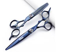 Juego profesional de tijeras de corte de pelo de 6/6,8 pulgadas, tijeras de peluquero de acero inoxidable 440c, Corte afilado y preciso (6+6.8 pulgadas - 2pc-B)