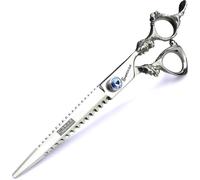 Juego profesional de tijeras de peluquería de 6/7 / 7.5/8 / 9 pulgadas, Corte de pelo afilado de acero inoxidable para peluquerías y estudios de salones (Corte plano de 7 pulgadas-A)