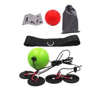 Juego Reflex Ball - 4 React Ball Plus 2 Fasce Regolabili, ideal per Timing, Precisione, Focus E Formazione Di Coordinazione Occhi per Boxe, MMA E Krav Mega, Upgraded Boxing Training Balls with
