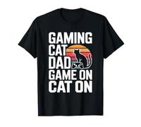 Juego Retro Cat Dad Game On Cat On Camiseta