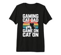 Juego Retro Cat Dad Game On Cat On Camiseta Premium