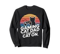 Juego Retro Cat Dad Game On Cat On Sudadera