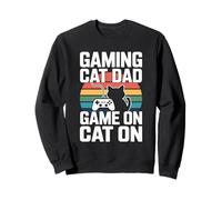 Juego Retro Cat Dad Game On Cat On Sudadera