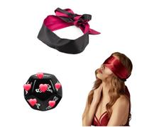 Juego romántico Que Brilla en la Oscuridad - Juego de Dados y Parche Ocular, 2 piezas-B208 (Negro - Poses)