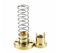 Juego roscado, husillo de avance con juego, tuerca latón resorte, eliminación espacio TR8x2 TR8x4 TR8x8, brida varilla T8, antitrapezoidal(Pitch 2mm Lead 4mm)