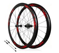 Juego Ruedas Bicicleta Carretera 700c Freno C/V Llanta De Aleación De Aluminio 20/24H Rueda Delantera Y Trasera QR 9 * 100/10 * 130mm para Cassette De 7-12 Velocidades