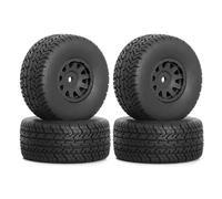 Juego Ruedas RC para Arrma para Mojave para GROM ARA550116 1/14 Ruedas 4 Piezas De Neumáticos De Goma De 65 Mm con Bujes Hexagonales De 12 Mm Piezas De Actualización RC(Black)