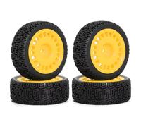 Juego Ruedas RC para Tamiya XV01 XV02 para TT01 para TT02 PTG-2 1/10 4 Ruedas De 68 Mm para para Rally Piezas De Mejora para Coches De Carreras RC(Yellow)