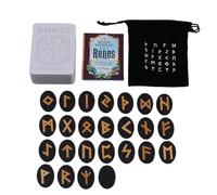 Juego Runas con Manual y Bolsa - 25 Runas Adivinación Madera para Altar Brujería, Mitología Nórdica y Meditación | Herramientas Espirituales para Principiantes para el Enfoque la Energí