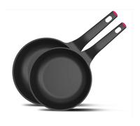 Taurus Great Moments Set Sartenes 20+24 - Set sartenes aluminio fundido, 20+24 cm, mango ergonómico, para todo tipo de fuegos, recubrimiento antiadherente, apta para lavavajillas, libre PFOA, negro
