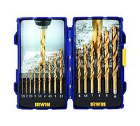 Juego serie hss titanium irwin iw3038501, 15 brocas de 1,5 mm a 10 mm,
