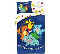 Juego Set Cama POKEMON CATCH ALL Copripiumino 140x200cm + Funda 70x90cm HALANTEX