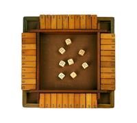 Juego Shut Box [Bandeja Dados Madera] Juego Digital Estrategia Clásica | Portátil Entretenimiento Estratégico | Actividad Viaje Adultos Casa Conjunto Bandeja