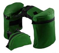 Juego Silla para caballo Verde Gran Capacidad Zipper Juego Silla(Green) | lado, organiza herramientas y snacks, tejido 600D impermeable, ideal equitación diaria
