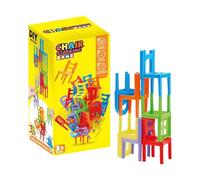Juego Sillas Equilibrio, Torre De Sillas Apilables, Juego De Apilamiento, De Equilibrio Mini Silla para Toda La Familia, Juguetes Educativo Sensorial, Diversión Interactiva para Niños