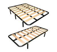 Juego somier de láminas 30x30 mm conjunto 135x190 y 90x190 cm (con patas)