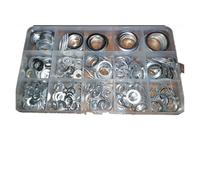 Juego surtido con arandelas 540/450/360/280/200 Uds. Juntas de tapón drenaje aceite for lavadora Kit combinación arandela plana aluminio M6 M8 M10 M12 M14 M16 M18 M20 M22 M24(360PCS M5-M22)