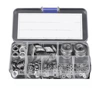 Juego surtido con arandelas Juegos de arandelas planas acero inoxidable M2-M16, metálicas, juntas tóricas, sujetadores, kits surtidos Hardware(360Pcs with box)