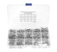 Juego surtido de 300 tornillos con cabeza hexagonal y agujero, M2, M2.5 y M3, tornillos para máquinas de acero inoxidable SS304 de múltiples longitudes, elementos de fijación