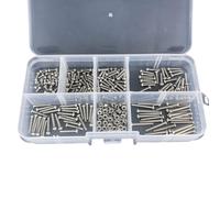 Juego surtido de tornillos y tuercas hexagonales de acero inoxidable M2 de 230 piezas, tornillos de cabeza de botón de grado 304 (M2x4/6 u 8 o 10 o 12/16 mm) tuercas hexagonales para mantenimiento