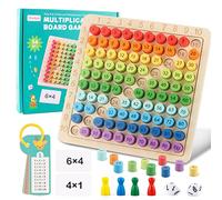 Juego Tablas de Multiplicar de Madera para Niños, Tablero de Multiplicación Montessori, Aprendizaje de Multiplicación para Más de 3 Años Niños