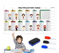 Juego Tablas De Multiplicar Para Niños,multiplicación De Colores De Borrado En Seco Educativa Para Niños,Póster Reutilizable Tabla Multiplicar,multiplicación Educativa De Borrador En Color-A