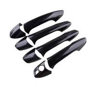 Juego Tapas Moldura Tapa Manija Puerta Exterior Con Textura Fibra Carbono Para Benz W246 W204 W212 X204 W166 W117 LHD Negro Antideslizante