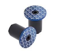 Juego Tapones Manillar DEDA Azul/Blanco