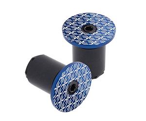 Juego Tapones Manillar DEDA Azul/Blanco