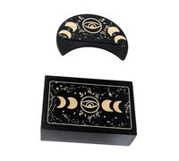 Juego Tarot Tarjetas Caja de Almacenamiento Madera Tarot Tarjetas Caso Con Tarjeta Tarjetas Portátil Contenedor Astrología Joyería Caja