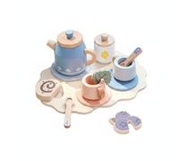 ＡＷＨＡＯ Juego Té Imitación Estilo Rústico Set Té Simulación Creatividad para Niños , Azul