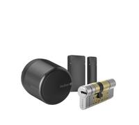 Juego Tedee GO2 de aluminio negro (incluye sensor de puerta negro y...