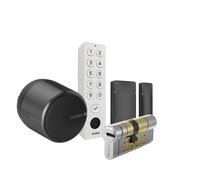 Juego Tedee GO2 de aluminio negro (incluye teclado blanco, sensor...