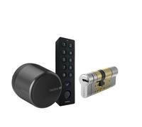 Juego Tedee GO2 de aluminio negro (incluye teclado negro y cilindro...