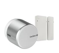 Juego Tedee GO2 de aluminio plateado (incluye sensor de puerta blanco)