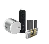 Juego Tedee GO2 de aluminio plateado (incluye teclado negro, sensor...