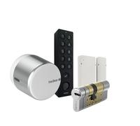 Juego Tedee GO2 de aluminio plateado (incluye teclado negro, sensor...