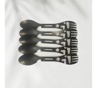 Juego -tenedor multifuncional desmontable para exteriores (): utensilio de acero inoxidable , cuchara y abrebotellas - para camping y senderismo