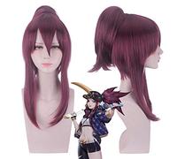 Juego The Rogue Assassin K/DA Akali Ponytail Clip peluca Cosplay disfraz KDA mujeres pelucas de pelo sintético resistente al calor