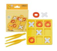 Juego Tic TAC Ttoe - Tablero De Estrategia XO | Juguete De Escritorio Clásico | Juego De Fiesta Educativa para Niños Y Adultos | Puzzle De Viaje para El Edificio De Habilidades | Desafío De Cerebro