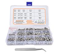 Juego Tornillos Prisioneros 304 Acero Inoxidable M2 - M8, 540 Piezas - Versatilidad y Resistencia, Kit Completo con Pinzas y Llaves Hexagonales