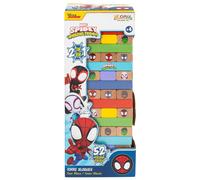 Juego Torre Bloques + Domino madera Spidey Marvel