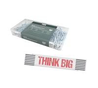 Juego TOX con remaches ciegos (400 uds) + metro THINK BIG 3 m, remaches de aluminio en 6 tamaños con caja de transporte, 094909156