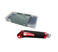 Juego TOX con tubos termorretráctiles (127 piezas) en 7 tamaños + cúter con 2 cuchillas de repuesto, relación 2:1, diámetro 2-13 mm, longitud 40-85 mm, en caja de transporte, 094909161