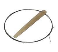 Juego tradicional de piezas de repuesto Dan Bau, 1 púa de cuerno de búfalo (8-10 cm) y 1 cuerda de alambre de repuesto, repuestos artesanales tallados a mano para cítara monocorda vietnamita