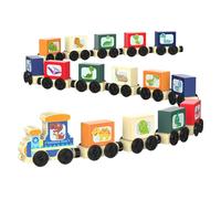 Juego Tren Madera para Niños Juguetes Educativos Para Primera Infancia