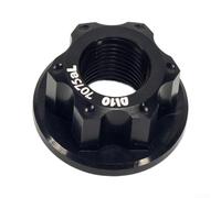 Juego Tuercas para rueda Trasera para m10 para Bici MTB Negro | Aleación aluminio, ligero 5g, ajuste para preciso M10x1.0, eje , colores variados(W/ Logo Black)