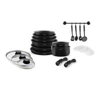 Juego utensilicios cocina Arthur Martin AM558 20 piezas aluminio negro mate