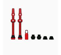 Juego VALVULAS MUC-OFF Aluminio TUBELESS 44mm Rojo