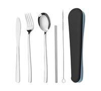 Juego Viajero de Cubiertos - Kit de Vajilla Portátil Acero Inoxidable - Equipo de Utensilios para Picnic | Para mochileros escuela campamento viajes oficina picnic almuerzo al aire libre y más